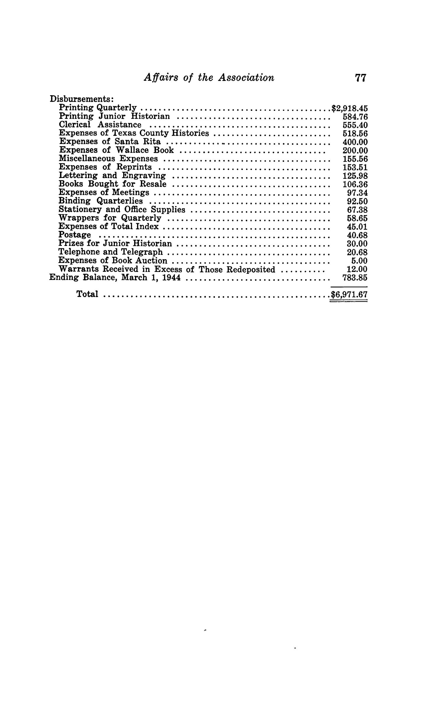 The Southwestern Historical Quarterly, Volume 48, July 1944 - April, 1945
                                                
                                                    77
                                                