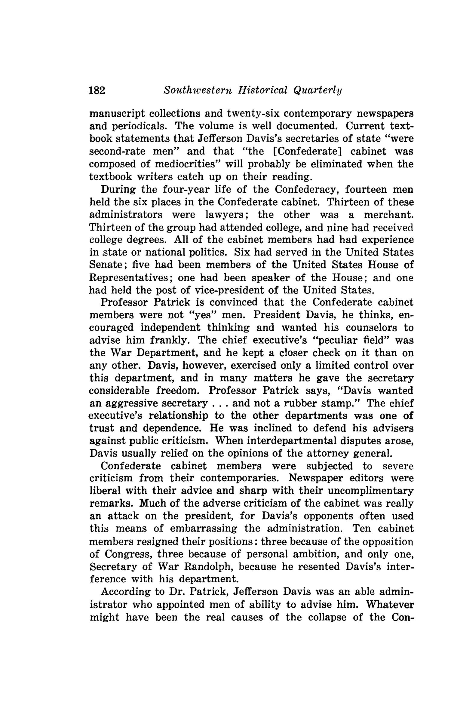 The Southwestern Historical Quarterly, Volume 49, July 1945 - April, 1946
                                                
                                                    182
                                                