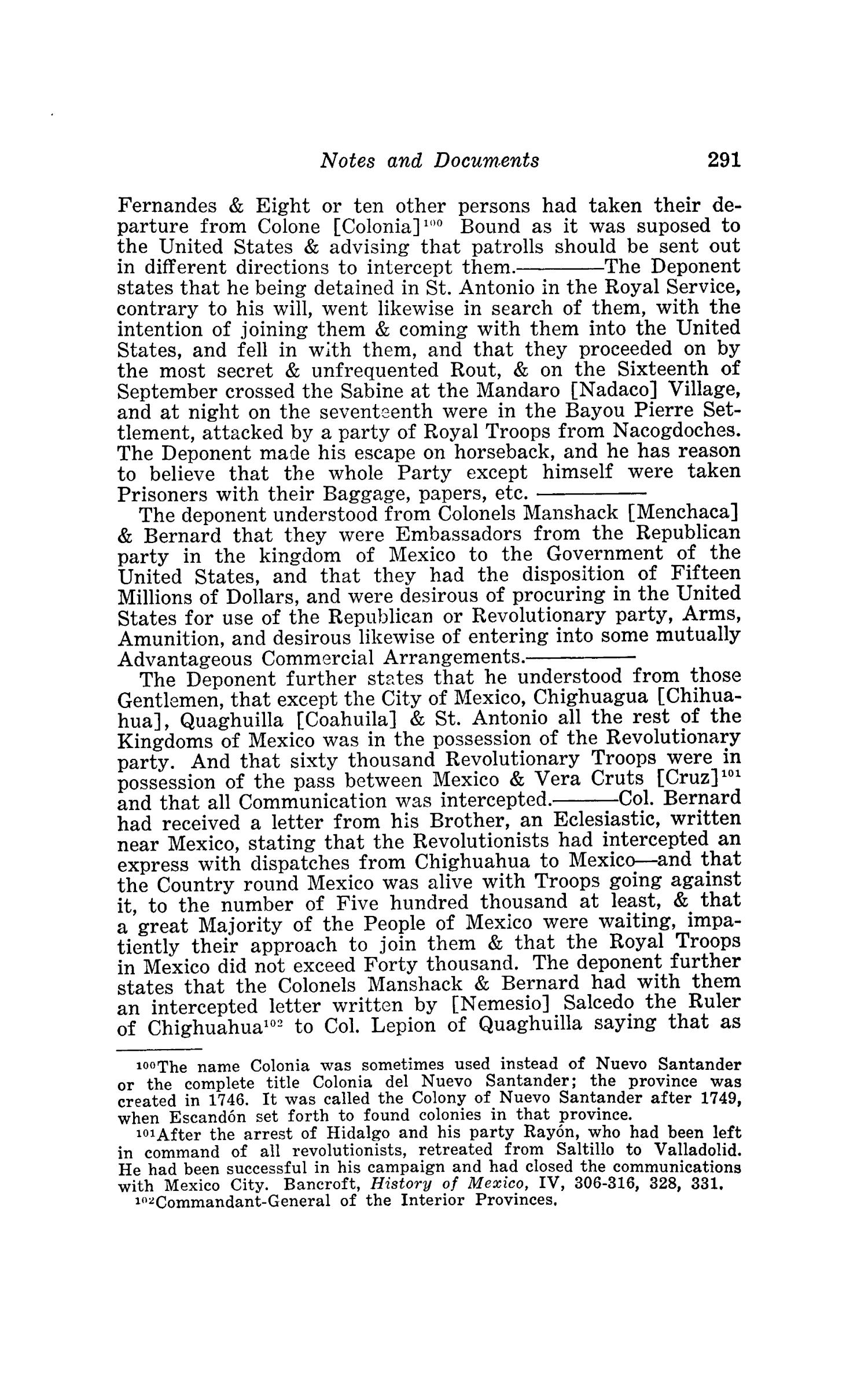 The Southwestern Historical Quarterly, Volume 49, July 1945 - April, 1946
                                                
                                                    291
                                                
