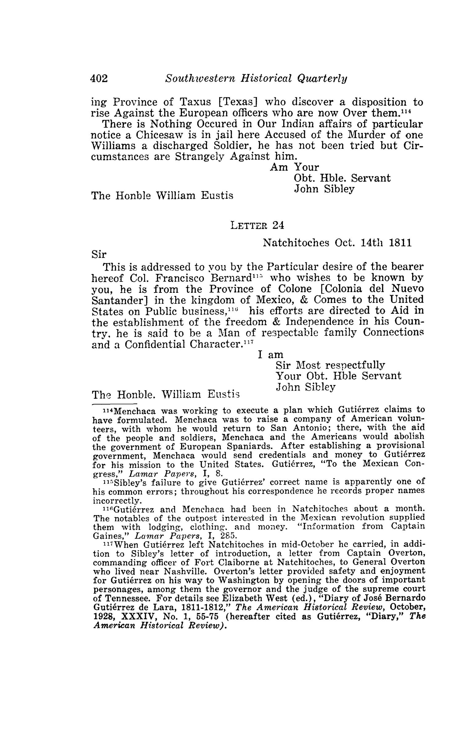 The Southwestern Historical Quarterly, Volume 49, July 1945 - April, 1946
                                                
                                                    402
                                                