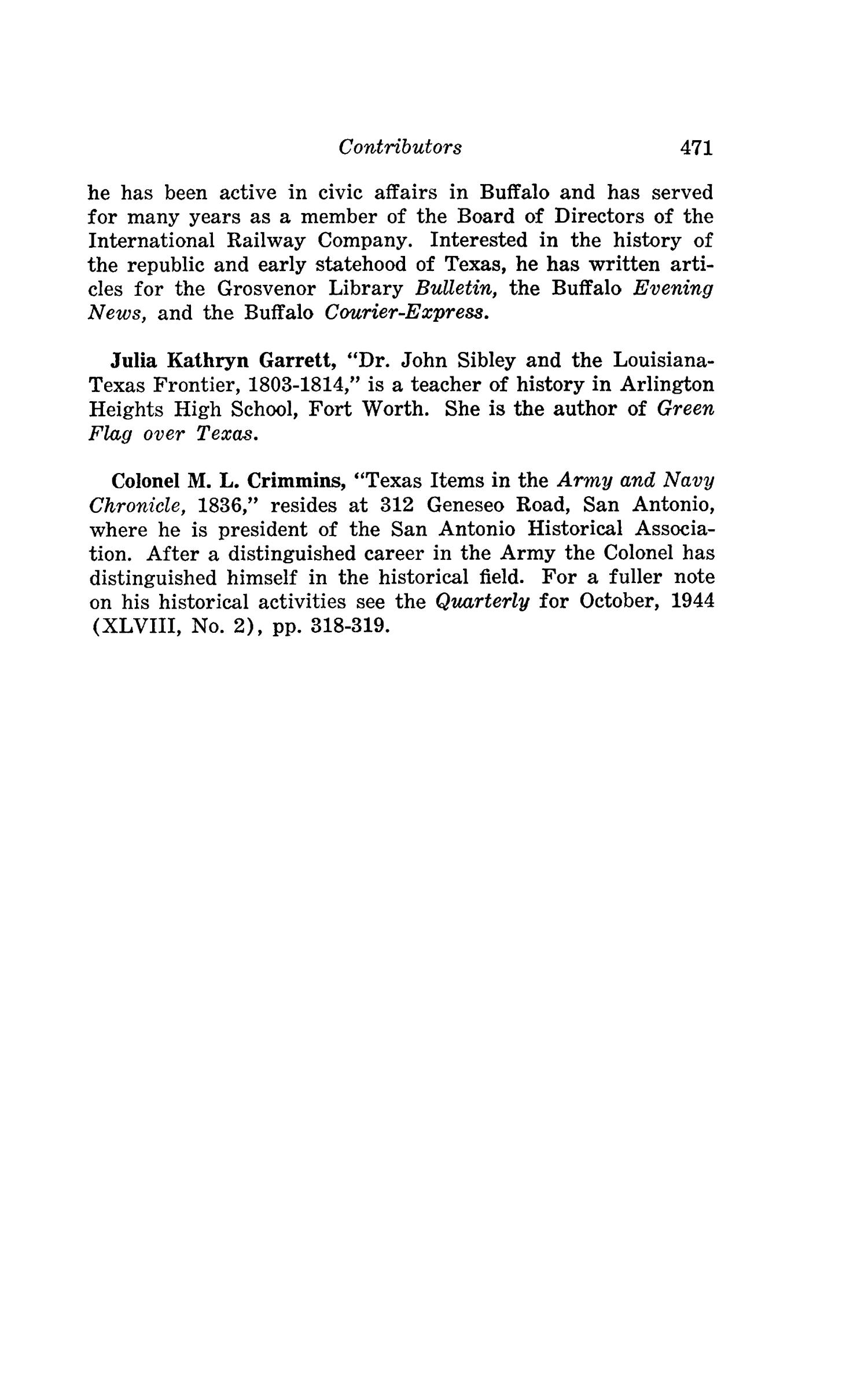 The Southwestern Historical Quarterly, Volume 49, July 1945 - April, 1946
                                                
                                                    471
                                                