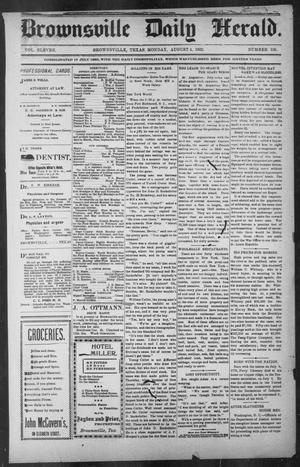 Primary view of object titled 'Brownsville Daily Herald (Brownsville, Tex.), Vol. ELEVEN, No. 136, Ed. 1, Monday, August 4, 1902'.