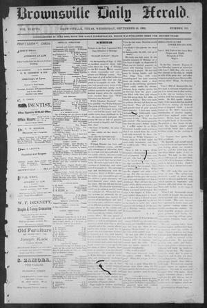 Primary view of object titled 'Brownsville Daily Herald (Brownsville, Tex.), Vol. ELEVEN, No. 166, Ed. 1, Wednesday, September 10, 1902'.