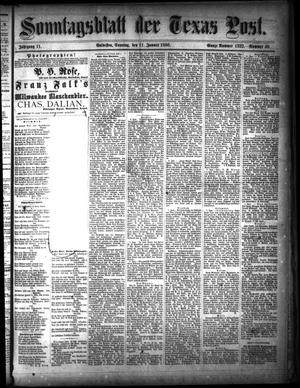 Primary view of object titled 'Sonntagsblatt Der Texas Post. (Galveston, Tex.), Vol. 11, No. 48, Ed. 1 Sunday, January 11, 1880'.