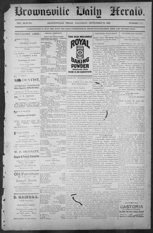 Primary view of object titled 'Brownsville Daily Herald (Brownsville, Tex.), Vol. ELEVEN, No. 175, Ed. 1, Saturday, September 20, 1902'.