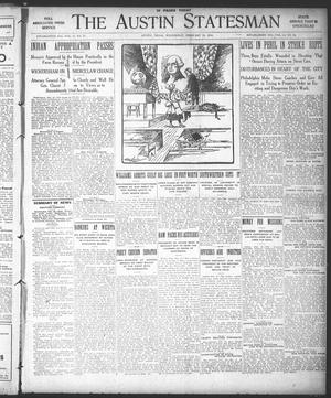 Primary view of object titled 'The Austin Statesman (Austin, Tex.), Vol. 41, No. 54, Ed. 1 Wednesday, February 23, 1910'.