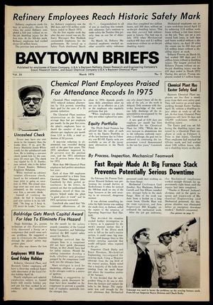Primary view of object titled 'Baytown Briefs (Baytown, Tex.), Vol. 24, No. 03, Ed. 1, March 1976'.
