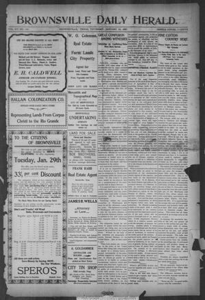 Primary view of object titled 'Brownsville Daily Herald (Brownsville, Tex.), Vol. 15, No. 180, Ed. 1, Thursday, January 31, 1907'.