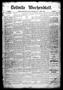 Thumbnail image of item number 1 in: 'Bellville Wochenblatt. (Bellville, Tex.), Vol. 2, No. 1, Ed. 1 Thursday, October 6, 1892'.