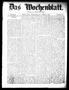 Newspaper: Das Wochenblatt. (Austin, Tex.), Vol. 1, No. 10, Ed. 1 Thursday, Octo…
