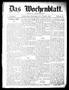 Newspaper: Das Wochenblatt. (Austin, Tex.), Vol. 1, No. 20, Ed. 1 Thursday, Dece…