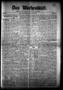 Thumbnail image of item number 1 in: 'Das Wochenblatt. (Austin, Tex.), Vol. 7, No. 22, Ed. 1 Wednesday, December 29, 1915'.