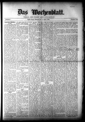 Primary view of object titled 'Das Wochenblatt. (Austin, Tex.), Vol. 7, No. 39, Ed. 1 Wednesday, April 26, 1916'.