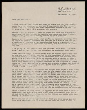 Primary view of object titled '[Letter from Gustave E. Bonadio to Alex Bradford - September 18, 1944]'.