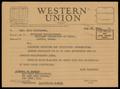 Primary view of [Telegram from Alex Bradford to Olin Culberson, May 16, 1944]