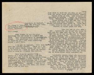 Primary view of object titled '[Letter from Alex Bradford to Jimmy O. Lewis - February 8, 1941]'.