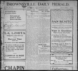 Primary view of object titled 'Brownsville Daily Herald (Brownsville, Tex.), Vol. 17, No. 260, Ed. 1, Saturday, May 1, 1909'.