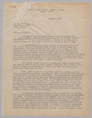 Primary view of object titled '[Letter from J. W. Balliou to Mr. A. W. Phillips, Jr., January 5, 1949]'.