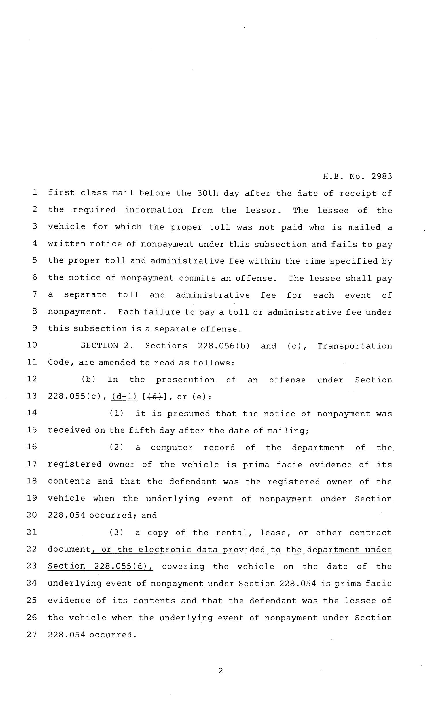 81st Texas Legislature, Regular Session, House Bill 2983, Chapter 918
                                                
                                                    [Sequence #]: 2 of 9
                                                