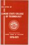 Book: Catalog of Lamar State College of Technology School of Vocations, 197…