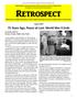 Journal/Magazine/Newsletter: Retrospect, Special Edition, August 2020
