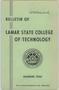 Book: Catalog of Lamar State College of Technology, 1958-1959