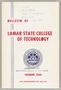 Book: Catalog of Lamar State College of Technology, 1960-1961