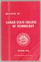 Book: Catalog of Lamar State College of Technology, 1961-1962