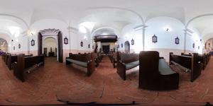 Primary view of object titled '[Equirectangular Chapel Interior: Presidio La Bahia]'.