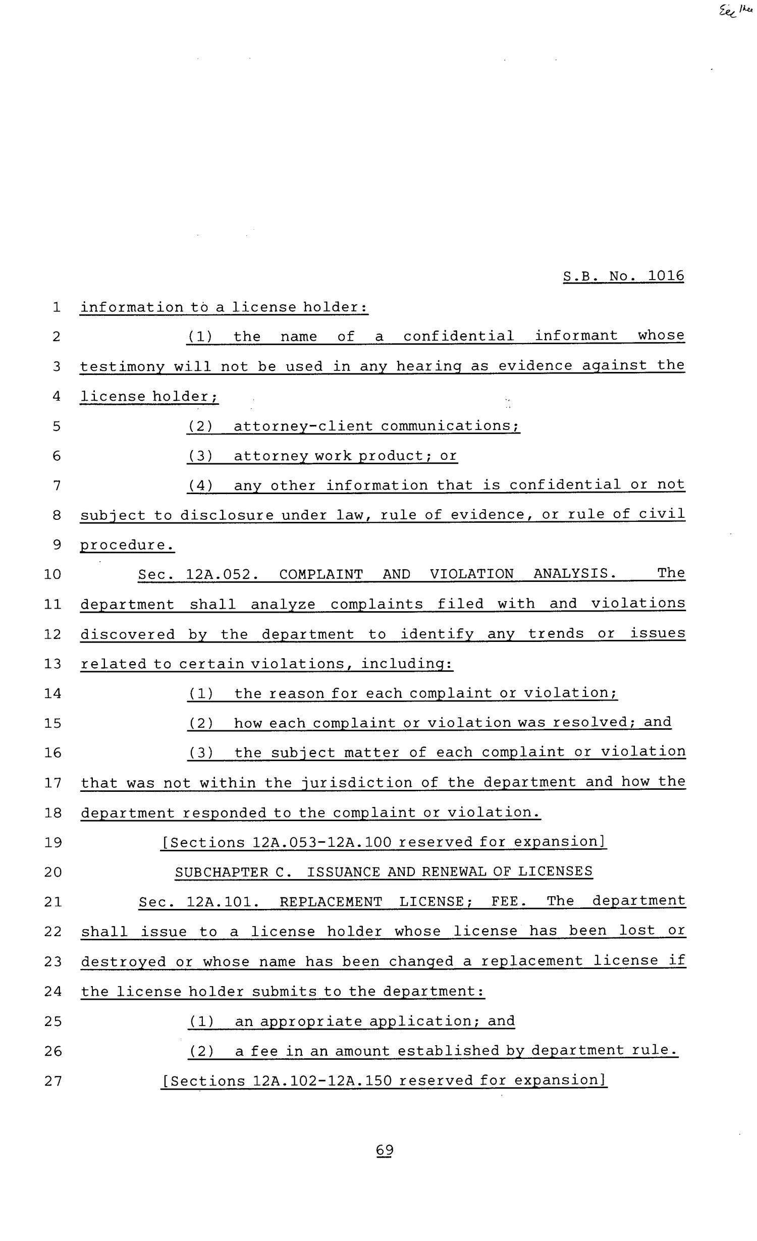 81st Texas Legislature, House Bill 1016, Chapter 506
                                                
                                                    [Sequence #]: 69 of 136
                                                