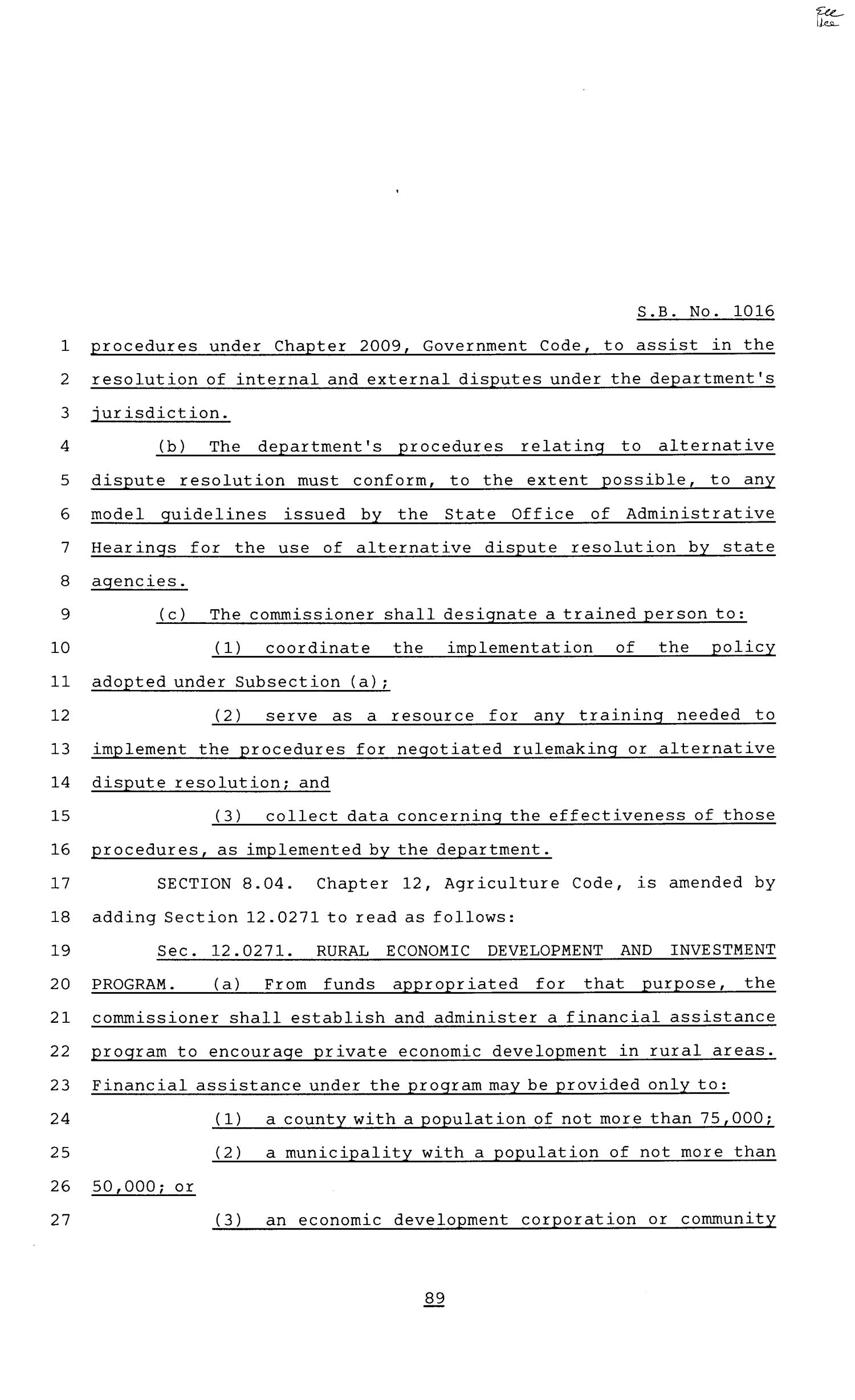 81st Texas Legislature, House Bill 1016, Chapter 506
                                                
                                                    [Sequence #]: 89 of 136
                                                