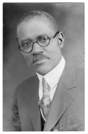 Primary view of object titled '[Photograph of Dr. E. D. Moten]'.