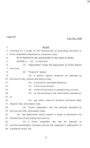 Primary view of object titled '81st Texas Legislature, Senate Bill 1328, Chapter 526'.