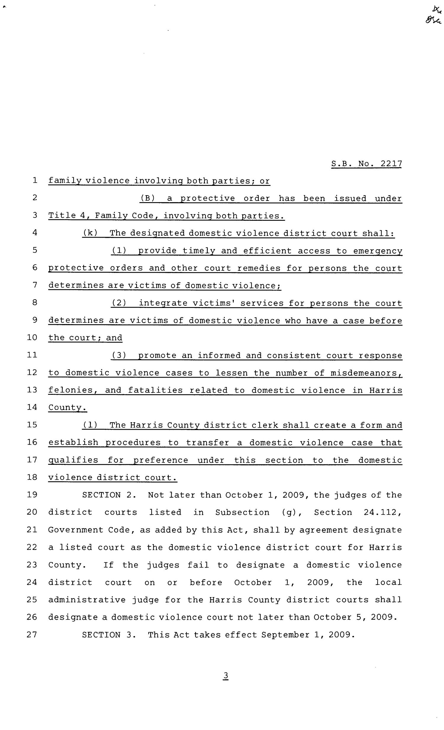 81st Texas Legislature, Senate Bill 2217, Chapter 572
                                                
                                                    [Sequence #]: 3 of 4
                                                