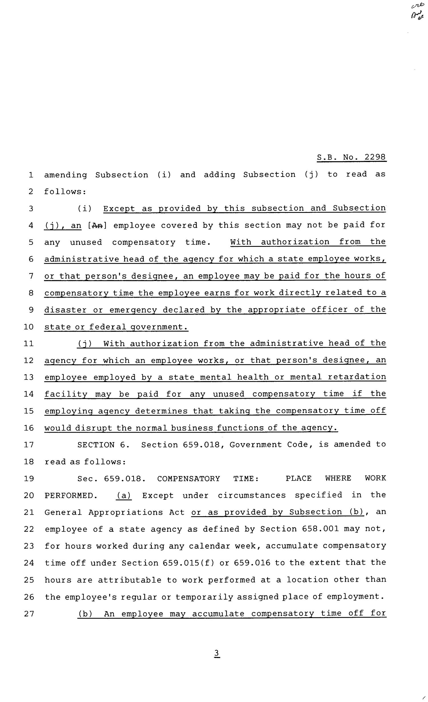 81st Texas Legislature, Senate Bill 2298, Chapter 1241
                                                
                                                    [Sequence #]: 3 of 5
                                                