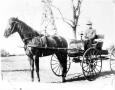 Photograph: Louis Bideault in His World War I Uniforn Sitting in a Carriage