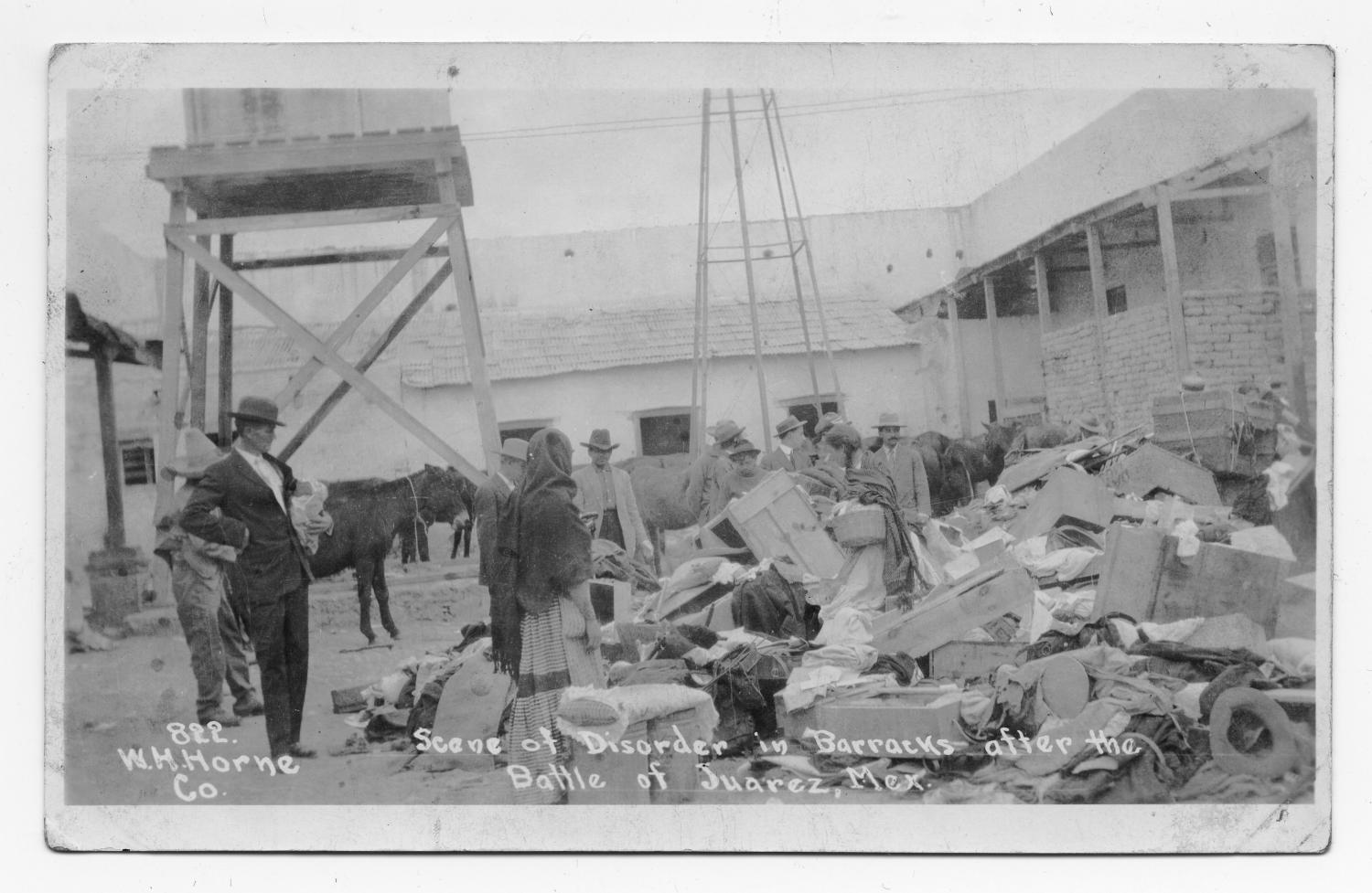 [Scene of Disorder in Barracks after the Battle of Juarez, Mexico]
                                                
                                                    [Sequence #]: 1 of 2
                                                
