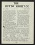 Journal/Magazine/Newsletter: The Hutto Heritage (Hutto, Tex.), Vol. 1, No. 17, Ed. 1 Tuesday, June…