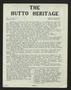 Journal/Magazine/Newsletter: The Hutto Heritage (Hutto, Tex.), Vol. 1, No. 20, Ed. 1 Wednesday, Ju…