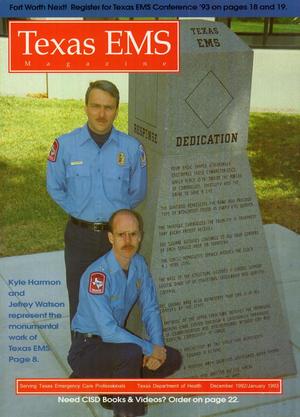 Primary view of object titled 'Texas EMS Magazine, Volume 13, Number 11, December 1992/January 1993'.