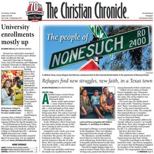 Primary view of object titled 'The Christian Chronicle (Oklahoma City, Okla.), Vol. 70, No. 11, Ed. 1 Friday, November 1, 2013'.