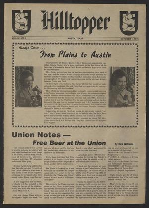 Primary view of object titled 'Hilltopper (Austin, Tex.), Vol. 4, No. 4, Ed. 1 Friday, October 1, 1976'.