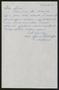 Letter: [Letter from Mrs. James Bellinger to I. H. Kempner, March 3, 1958]