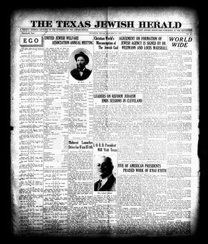 Primary view of object titled 'The Texas Jewish Herald (Houston, Tex.), Vol. 19, No. 22, Ed. 1 Thursday, January 27, 1927'.