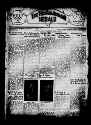 Primary view of object titled 'The Texas Jewish Herald (Houston, Tex.), Vol. 26, No. 2, Ed. 1 Thursday, April 21, 1932'.