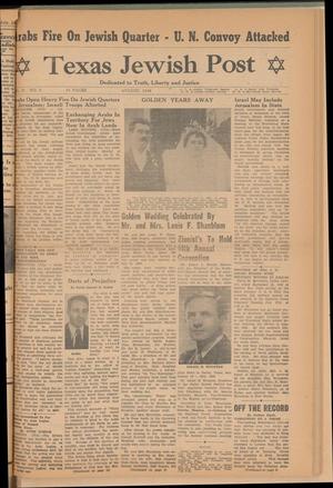 Primary view of object titled 'Texas Jewish Post (Fort Worth, Tex.), Vol. 2, No. 9, Ed. 1 Sunday, August 1, 1948'.