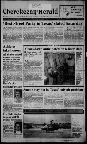 Primary view of object titled 'Cherokeean/Herald (Rusk, Tex.), Vol. 149, No. 13, Ed. 1 Thursday, May 21, 1998'.