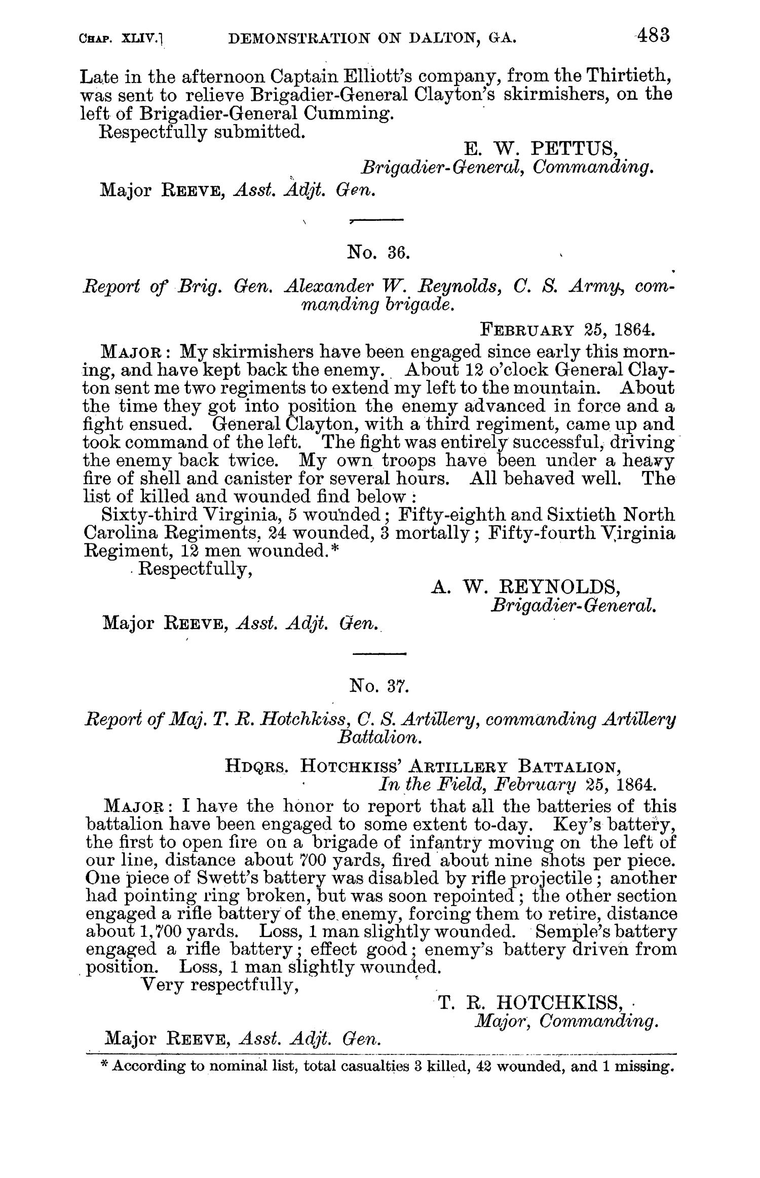 The War of the Rebellion: A Compilation of the Official Records of the Union And Confederate Armies. Series 1, Volume 32, In Three Parts. Part 1, Reports.
                                                
                                                    483
                                                