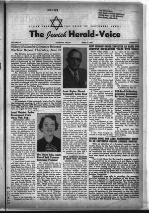Primary view of object titled 'The Jewish Herald-Voice (Houston, Tex.), Vol. 47, No. 10, Ed. 1 Thursday, June 12, 1952'.