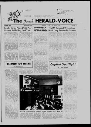 Primary view of object titled 'The Jewish Herald-Voice (Houston, Tex.), Vol. 58, No. 41, Ed. 1 Thursday, January 9, 1964'.